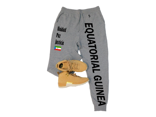 Equatorial Guinea Sweatpants / Equatorial Guinea Shirt / Equatorial Guinea Sweat Pants Map / Grey Sweatpants / Black Sweatpants