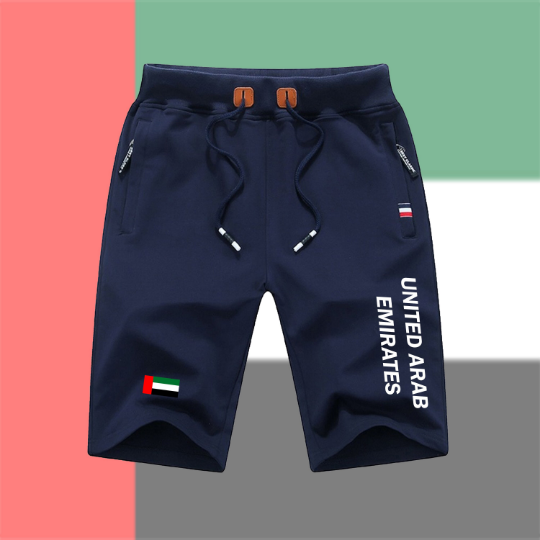 United Arab Emirates Shorts / United Arab Emirates Pants / United Arab Emirates Shorts Flag / United Arab Emirates Jersey / Grey Shorts