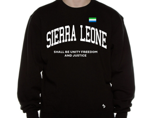 Sierra Leone Sweatshirts / Sierra Leone Shirt / Sierra Leone Sweat Pants Map / Sierra Leone Jersey / Grey Sweatshirts / Black Sweatshirts