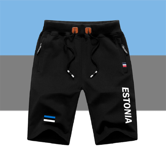 Estonia Shorts / Estonia Pants / Estonia Shorts Flag / Estonia Jersey / Grey Shorts / Black Shorts / Estonia Poster / Estonia Map