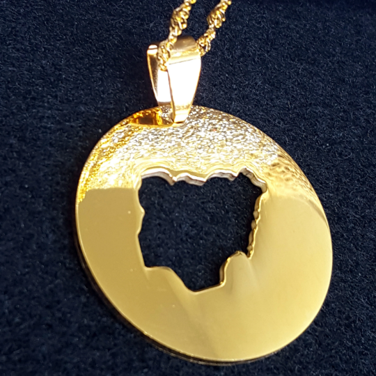 18K Gold Plated Nigeria Map Necklace