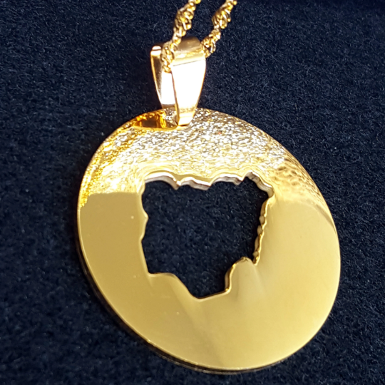 18K Gold Plated Nigeria Map Necklace, Nigerian Flag, Nigeria Necklace Men Women, Nigerian Pendant, Nigeria Jewelry, Nigerian Bracelet