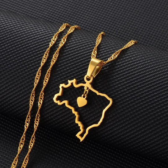 18k Gold Plated Brazil Necklace