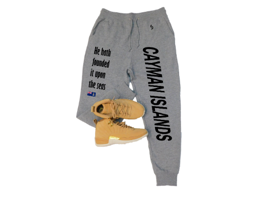 Cayman Islands Sweatpants / Cayman Islands Shirt / Cayman Islands Sweat Pants Map / Cayman Islands Jersey / Grey Sweat / Black Sweatpants