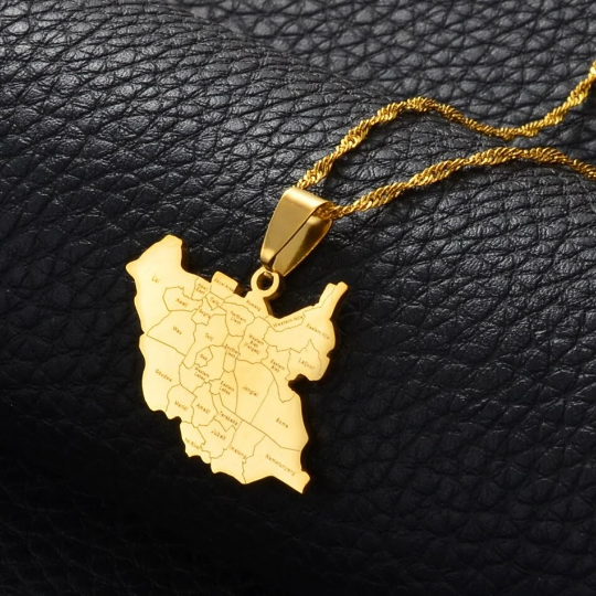 18K Gold Plated South Sudan Necklace