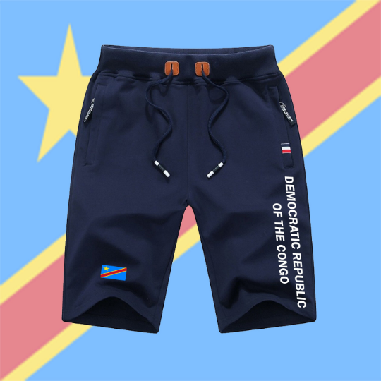 Democratic Republic Of Congo Shorts / Democratic Republic Of Congo Pants / Democratic Republic Of Congo Shorts Flag