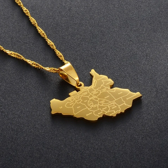 18K Gold Plated South Sudan Necklace