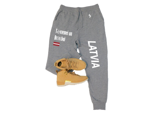 Latvia Sweatpants / Latvia Shirt / Latvia Sweat Pants Map / Latvia Jersey / Grey Sweatpants / Black Sweatpants / Latvia Poster