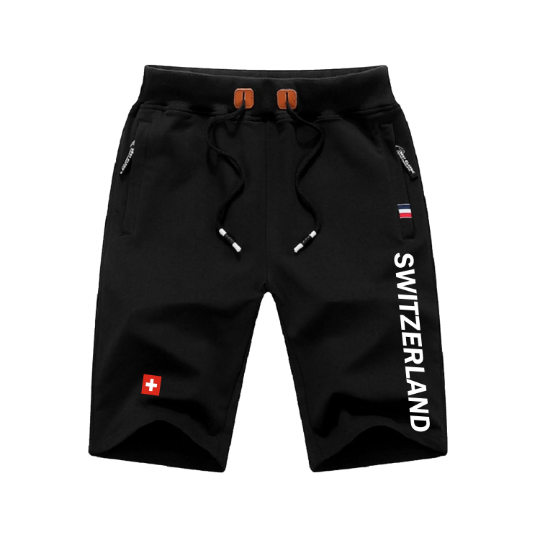 Switzerland Shorts / Switzerland Pants / Switzerland Shorts Flag / Switzerland Jersey / Grey Shorts / Black Shorts / Switzerland Poster