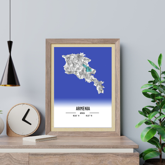 Map Poster Armenia / Armenia Map Print / Armenia Map Wall Art / Armenia Décor / Armenia Decoration / Armenia Gift / Anniversary Wedding Gift