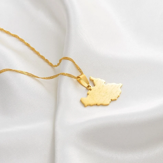 18K Gold Plated South Sudan Necklace