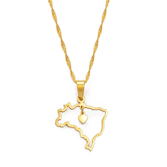 18k Gold Plated Brazil Necklace