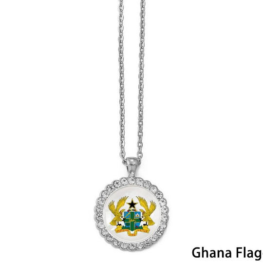 18k Gold Plated Ghana Colored Necklace, Ghana Beads, Ghana Bracelet, Ghana Earrings, Ghana Fashion, Ghana Jewelry, Ghana Beads Necklace