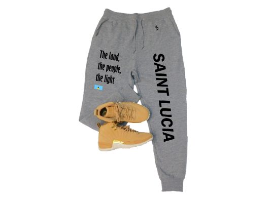 Saint Lucia Sweatpants / Saint Lucia Shirt / Saint Lucia Sweat Pants Map / Saint Lucia Jersey / Grey Sweatpants / Black Sweatpants