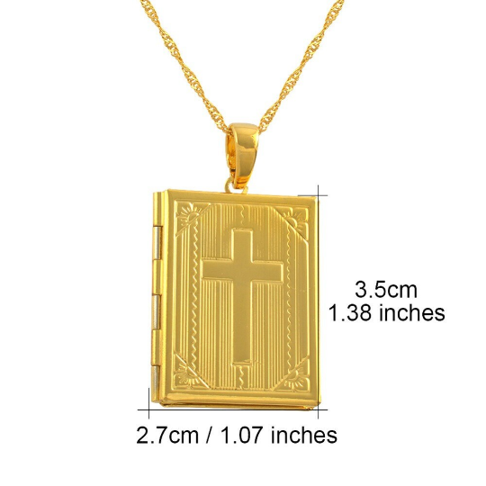 18K Gold Plated Holy Cross Necklace / Gold Plated Religious Necklace / Christian Necklace / Baptism Jewelry / Holy Cross Necklace Gift