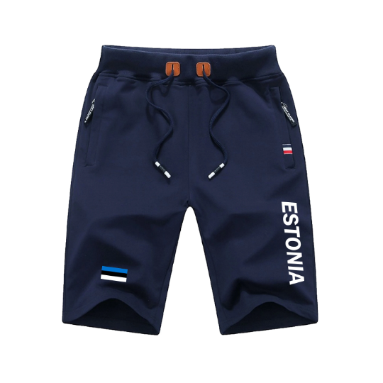 Estonia Shorts / Estonia Pants / Estonia Shorts Flag / Estonia Jersey / Grey Shorts / Black Shorts / Estonia Poster / Estonia Map