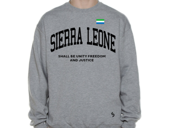 Sierra Leone Sweatshirts / Sierra Leone Shirt / Sierra Leone Sweat Pants Map / Sierra Leone Jersey / Grey Sweatshirts / Black Sweatshirts