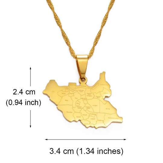 18K Gold Plated South Sudan Necklace