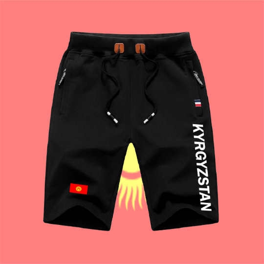 Kyrgyzstan Shorts / Kyrgyzstan Pants / Kyrgyzstan Shorts Flag / Kyrgyzstan Jersey / Grey Shorts / Black Shorts / Kyrgyzstan Poster