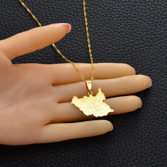 18K Gold Plated South Sudan Necklace