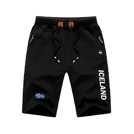 Iceland Shorts / Iceland Pants / Iceland Shorts Flag / Iceland Jersey / Grey Shorts / Black Shorts / Iceland Poster / Iceland Map