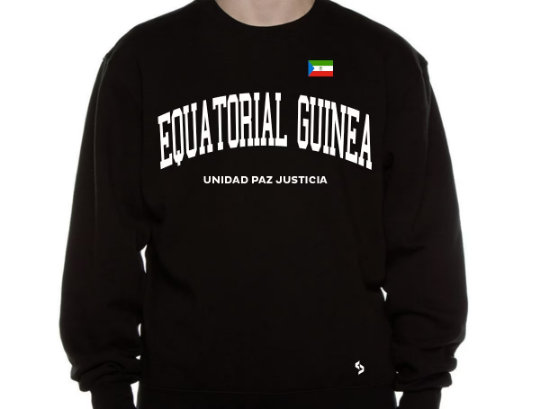 Equatorial Guinea Sweatshirts / Equatorial Guinea Shirt / Equatorial Guinea Sweat Pants Map / Equatorial Guinea Jersey / Grey Sweatshirts