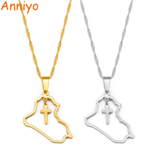 18K Gold Plated Iraq Necklace