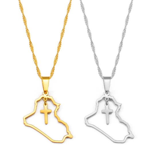 18K Gold Plated Iraq Necklace