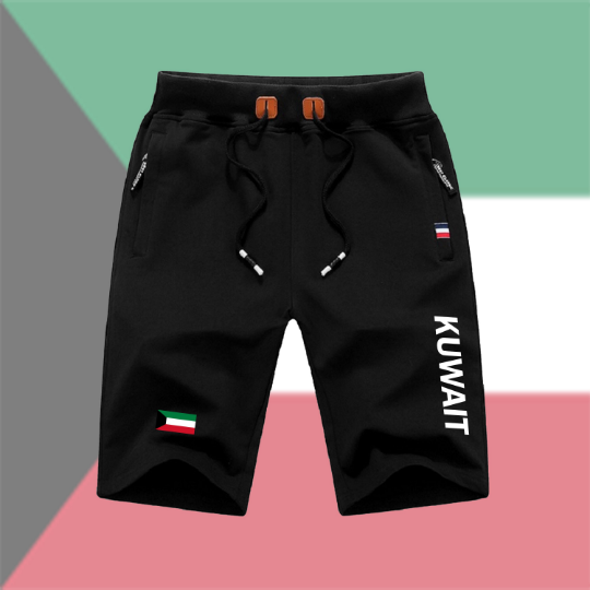 Kuwait Shorts / Kuwait Pants / Kuwait Shorts Flag / Kuwait Jersey / Grey Shorts / Black Shorts / Kuwait Poster / Kuwait Map / Men Women