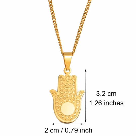 18K Gold Plated Hamsa Necklace / Hand of Fatima / Hand Of God Gold Plated Necklace / Hamsa Eye Necklace / Hamsa necklace / Gold Eye Necklace