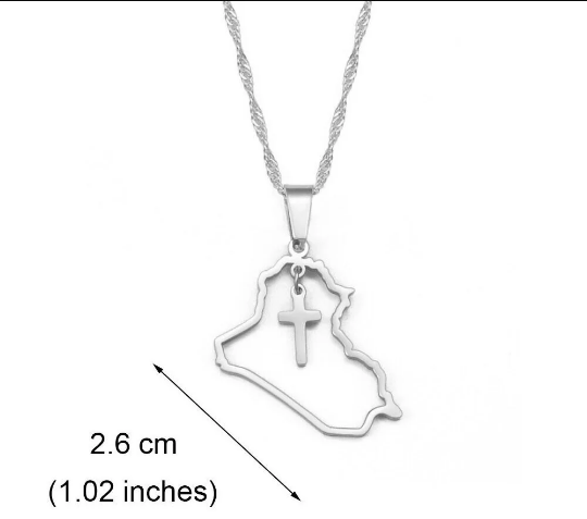 18K Gold Plated Iraq Necklace