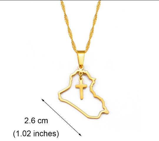 18K Gold Plated Iraq Necklace