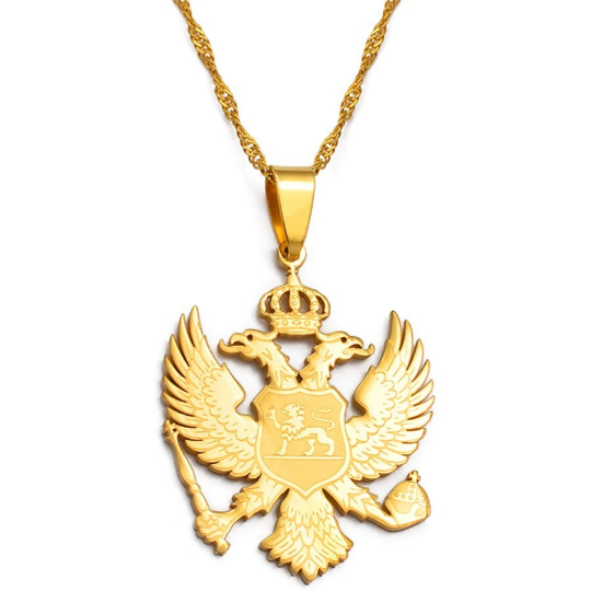 Montenegro 18K Gold Plated Necklace / Montenegro Jewelry / Montenegro Pendant / Montenegro Gift