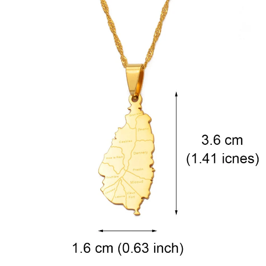 18K Gold Plated Saint Lucia Necklace