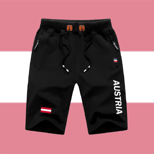 Austria Shorts / Austria Pants / Austria Shorts Flag / Austria Jersey / Grey Shorts / Black Shorts / Austria Poster / Austria Map