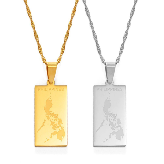 18k Gold Plated Philippines Necklace
