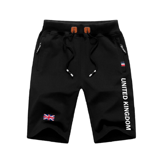 United Kingdom Shorts / United Kingdom Pants / United Kingdom Shorts Flag / United Kingdom Jersey / Grey Shorts / Black Shorts