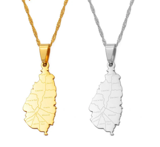 18K Gold Plated Saint Lucia Necklace