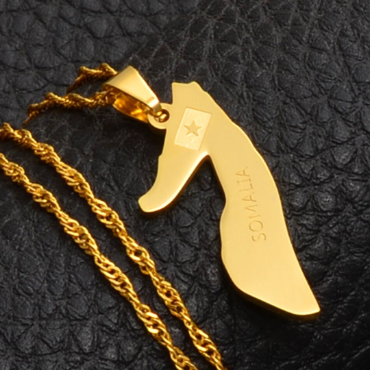 18K Gold Plated Somalia - Somalia Necklace - Somalia Necklaces Active
