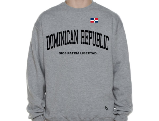 Dominican Republic Sweatshirts / Dominican Republic Shirt / Dominican Republic Sweat Pants Map / Dominican Republic Jersey / Grey Sweatshirt