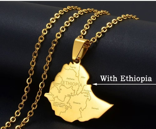 18K Gold Plated Ethiopia Necklace