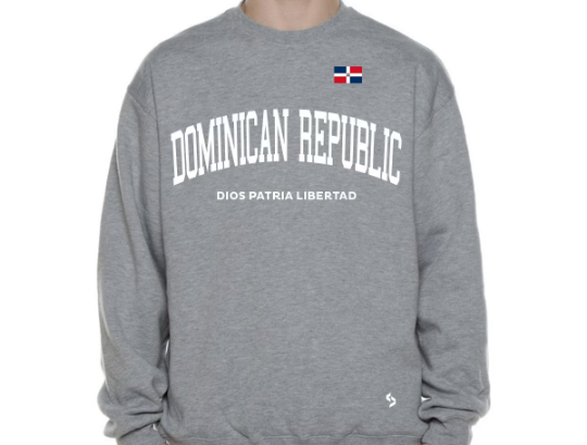 Dominican Republic Sweatshirts / Dominican Republic Shirt / Dominican Republic Sweat Pants Map / Dominican Republic Jersey / Grey Sweatshirt