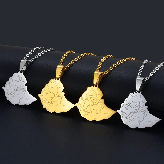 18K Gold Plated Ethiopia Necklace