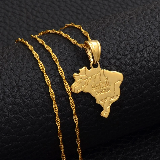 18k Gold Plated Brazil Necklace