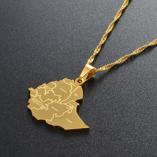 18K Gold Plated Ethiopia Necklace