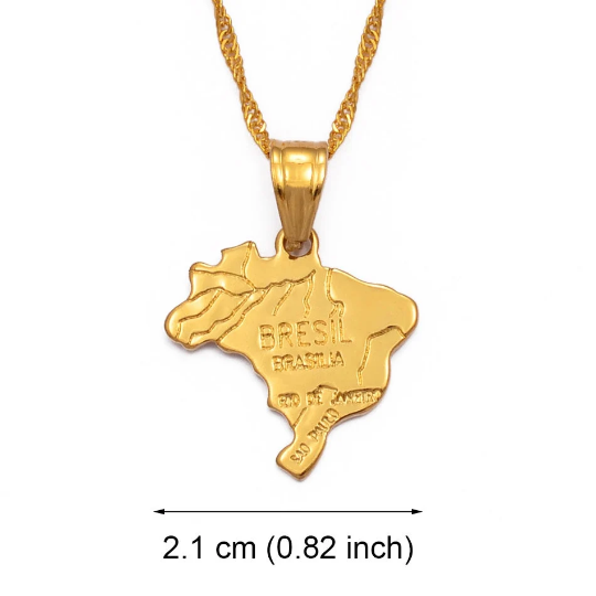 18k Gold Plated Brazil Necklace