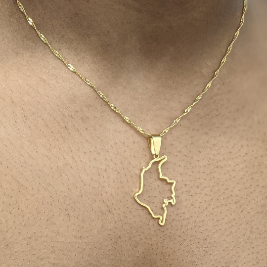 18K Gold Plated Colombia Necklace