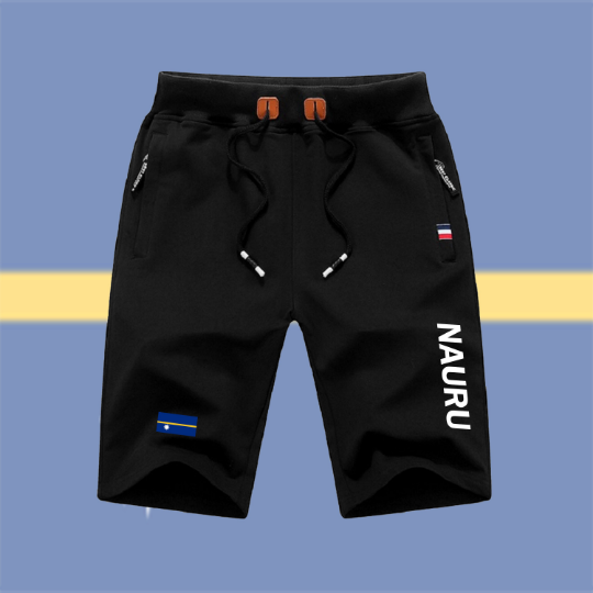 Nauru Shorts / Nauru Pants / Nauru Shorts Flag / Nauru Jersey / Grey Shorts / Black Shorts / Nauru Poster / Nauru Map / Men Women
