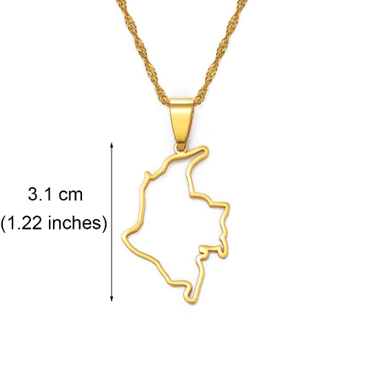 18K Gold Plated Colombia Necklace