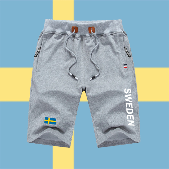 Sweden Shorts / Sweden Pants / Sweden Shorts Flag / Sweden Jersey / Grey Shorts / Black Shorts / Sweden Poster / Sweden Map / Men Women